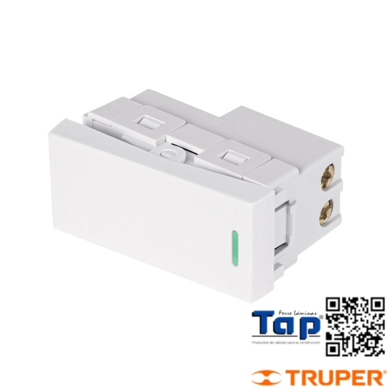 Imagen de INTERRUPTOR 3 VIAS 1 MOD LINEA LISBOA BLANCO