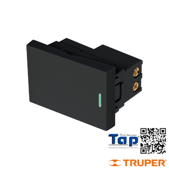 Imagen de INTERRUPTOR 3 VIAS 1.5 MOD LINEA LISBOA NEGRO