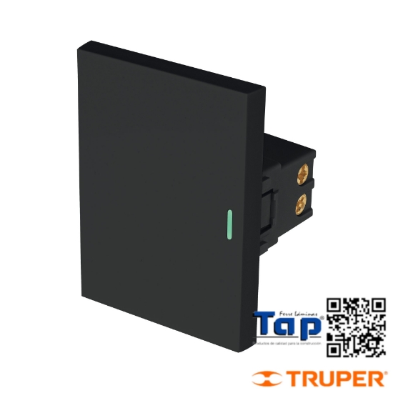 Imagen de INTERRUPTOR 3 VIAS 3 MOD LINEA LISBOA NEGRO