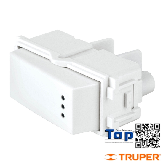 Imagen de INTERRUPTOR 3 VIAS C LUZ PILOTO LINEA ITALIANA BLANCO