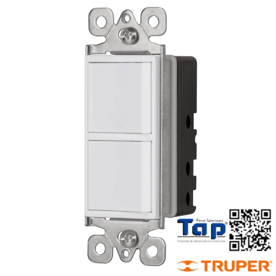 Imagen de INTERRUPTOR DUPLEX 1 SENCILLO Y 1 3 VIAS LINEA CLASSIC