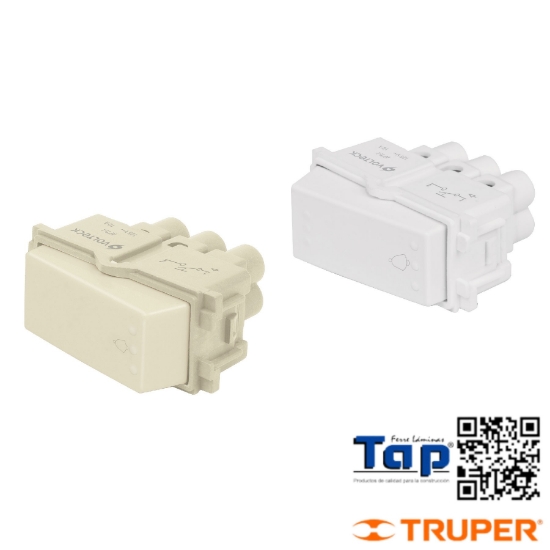 Imagen de INTERRUPTOR P TIMBRE LINEA ITALIANA COLOR BLANCO