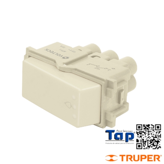 Imagen de INTERRUPTOR P TIMBRE LINEA ITALIANA COLOR MARFIL