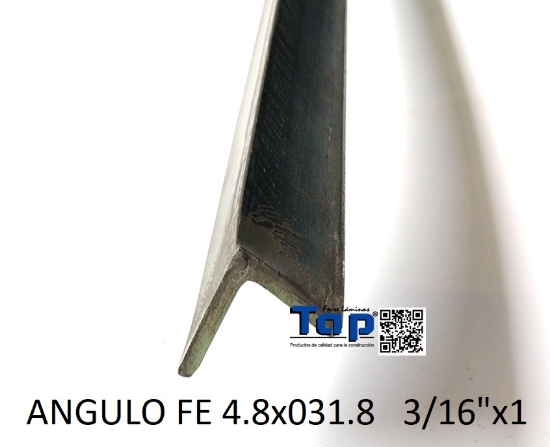 Imagen de ANGULO FE 4.8x031.8 3/16"x1 1/4"