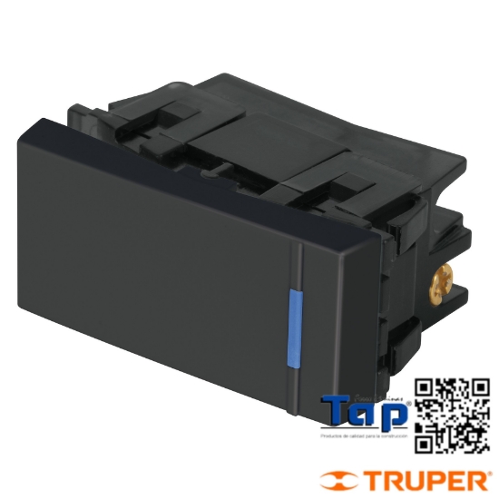 Imagen de INTERRUPTOR SENCILLO 1 MOD LINEA ESPAÑOLA COLOR NEGRO