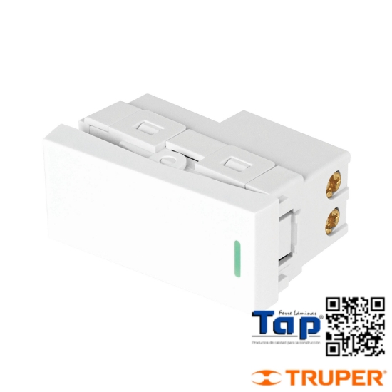 Imagen de INTERRUPTOR SENCILLO 1 MOD LINEA LISBOA BLANCO