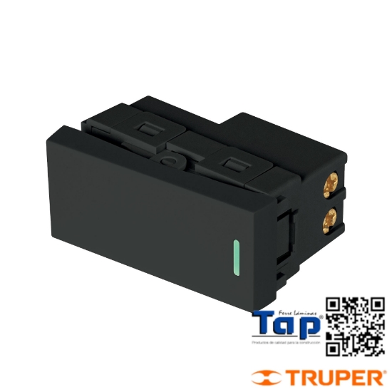 Imagen de INTERRUPTOR SENCILLO 1 MOD LINEA LISBOA NEGRO