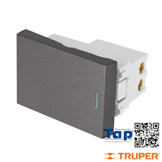 Imagen de INTERRUPTOR SENCILLO 1.5 MOD LINEA LISBOA ACERO INOX