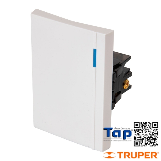Imagen de INTERRUPTOR SENCILLO 3 MOD LINEA ESPAÑOLA COLOR BLANCO