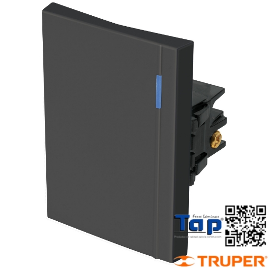 Imagen de INTERRUPTOR SENCILLO 3 MOD LINEA ESPAÑOLA COLOR NEGRO