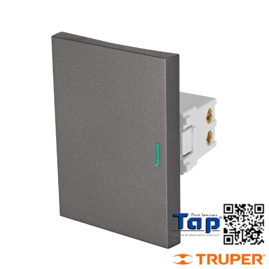 Imagen de INTERRUPTOR SENCILLO 3 MOD LINEA LISBOA ACERO INOX