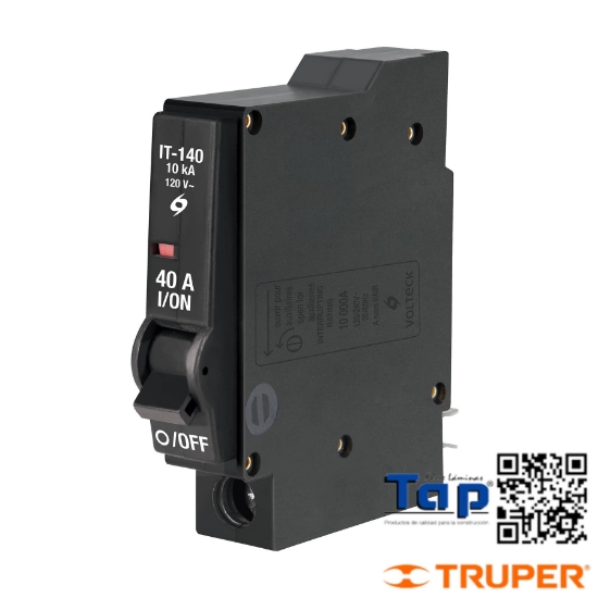 Imagen de INTERRUPTOR TERMOMAGNETICO 1 POLO 40 A VOLTECK