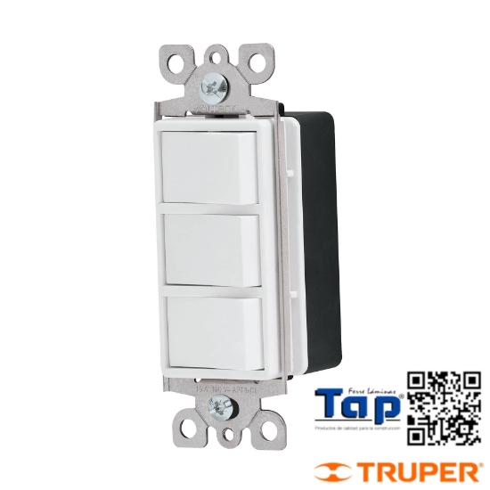 Imagen de INTERRUPTOR TRIPLE LINEA CLASSIC VOLTECK