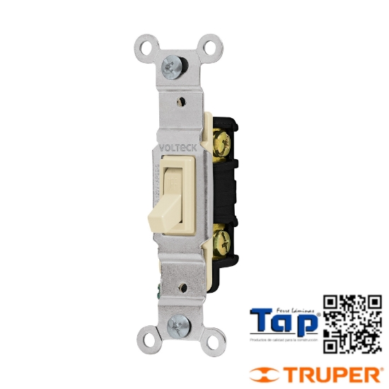Imagen de INTERRUPTOR VERTICAL PALANCA STD MARFIL VOLTECK