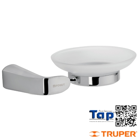 Imagen de JABONERA LATON ACA CROMO C PLATO VIDRIO FOSET