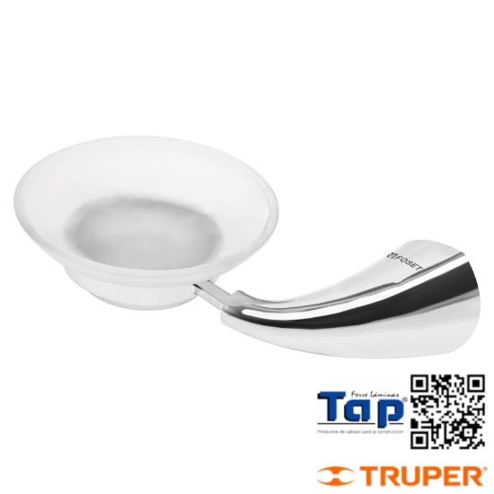 Imagen de JABONERA MET C PLATO VIDRIO FOSET
