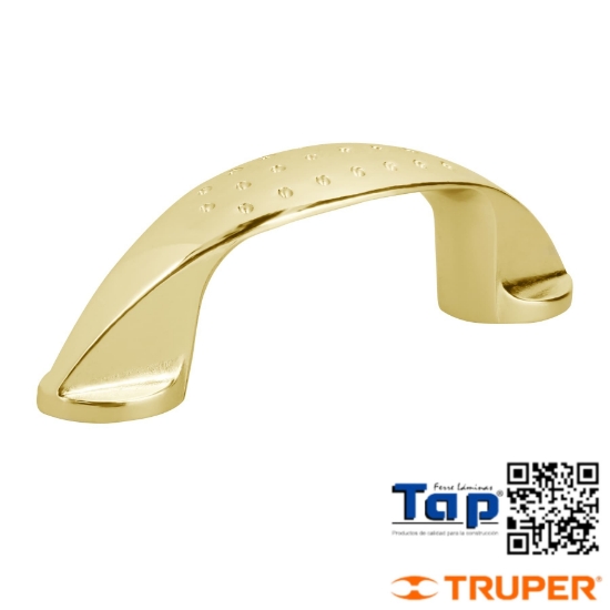 Imagen de JALADERA  64MM ESTILO "ELIPSE" ACAADO LATON BRILLANTE