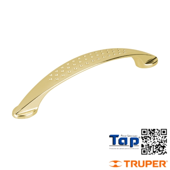 Imagen de JALADERA 128MM ESTILO "ELIPSE" ACA LATON BRILLANTE