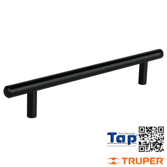 Imagen de JALADERA 160MM ESTILO "CILINDRO" ACA NEGRO HERMEX