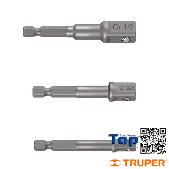 Imagen de DADOS 1/4" 009 3/8" Y 013 1/2" JGO 3 ADAPTADORES
