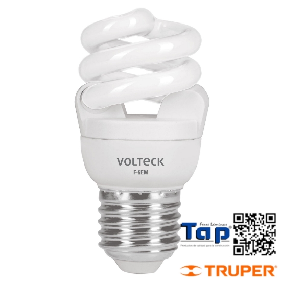 Imagen de LAMP ESPIRAL MINI T2  5 W LUZ DIA EN BLISTER VOLTECK
