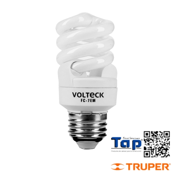Imagen de LAMP ESPIRAL MINI T2  7 W LUZ CALIDA EN BLISTER VOLTECK