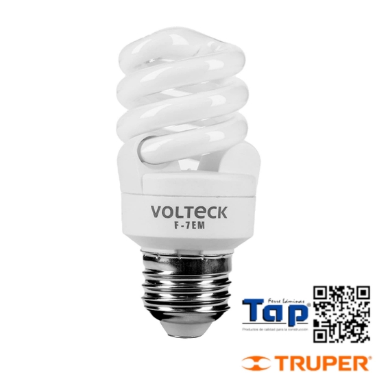 Imagen de LAMP ESPIRAL MINI T2  7 W LUZ DIA EN BLISTER VOLTECK