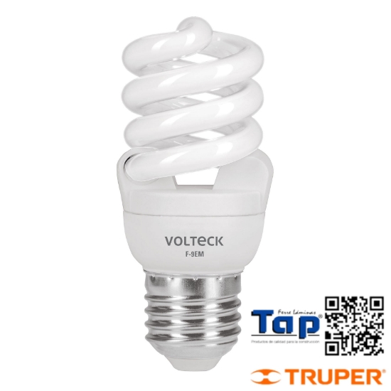 Imagen de LAMP ESPIRAL MINI T2  9 W LUZ DIA EN BLISTER VOLTECK