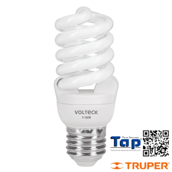 Imagen de LAMP ESPIRAL MINI T2 13 W LUZ DIA EN BLISTER VOLTECK