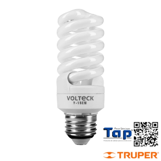 Imagen de LAMP ESPIRAL MINI T2 15 W LUZ DIA EN BLISTER VOLTECK
