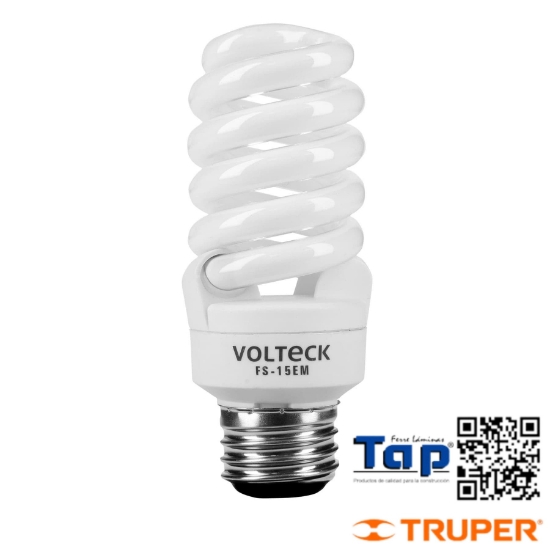 Imagen de LAMP ESPIRAL MINI T2 15 W LUZ NEUTRA EN BLISTER VOLTECK
