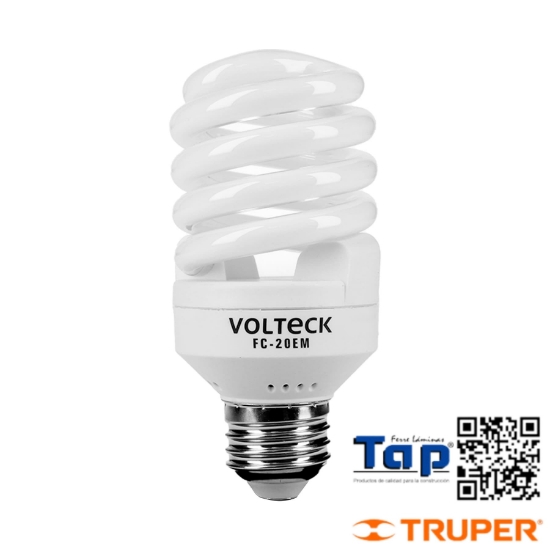 Imagen de LAMP ESPIRAL MINI T2 20 W LUZ CALIDA EN BLISTER VOLTECK
