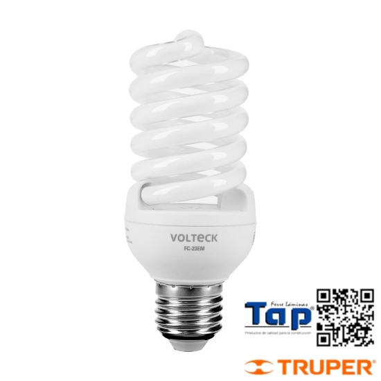 Imagen de LAMP ESPIRAL MINI T2 23 W LUZ CALIDA EN BLISTER VOLTECK