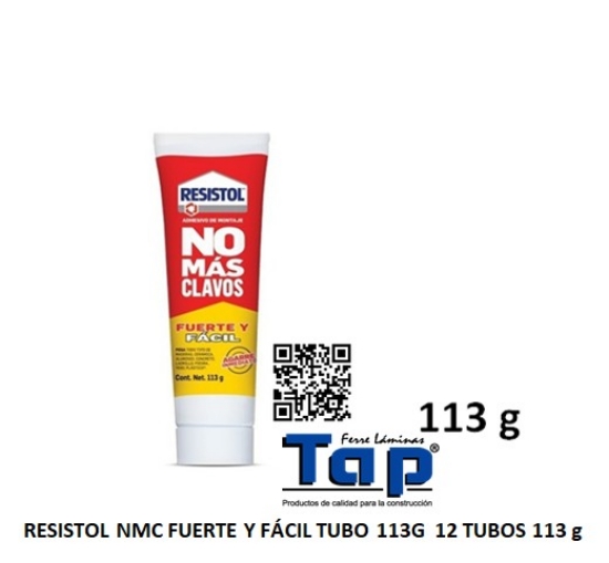 Imagen de RESISTOL NMC FUERTE Y FÁCIL TUBO 113G  12 TUBOS 113 g