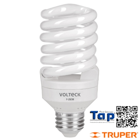 Imagen de LAMP ESPIRAL MINI T2 25 W LUZ DIA EN BLISTER VOLTECK