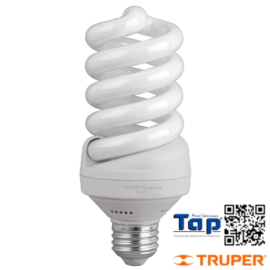 Imagen de LAMP ESPIRAL T4 24 W LUZ CALIDA EN CAJA VOLTECK