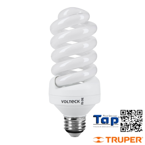 Imagen de LAMP ESPIRAL T4 24 W LUZ NEUTRA EN BLISTER VOLTECK