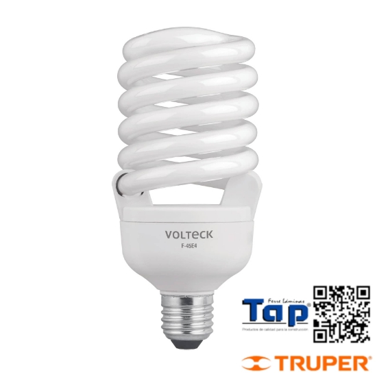 Imagen de LAMP ESPIRAL T4 45 W ALTA POTENCIA LUZ DIA CAJA