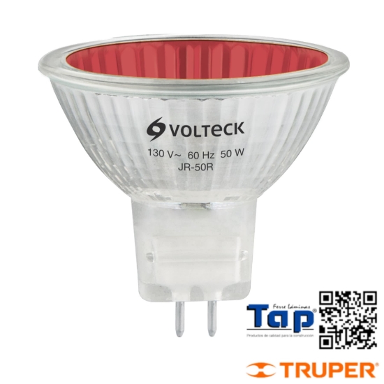 Imagen de LAMP HALOGENO ROJO 50 W T MR16 EN CAJA VOLTECK