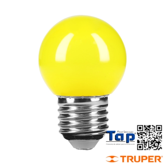 Imagen de LAMP LED T BULBO G45 1 W COLOR AMARILLO CAJA VOLTECK