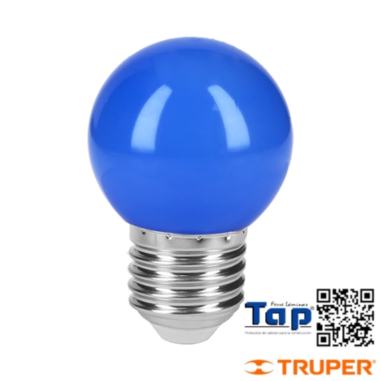 Imagen de LAMP LED T BULBO G45 1 W COLOR AZUL CAJA VOLTECK