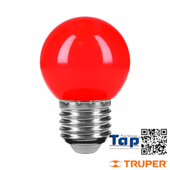 Imagen de LAMP LED T BULBO G45 1 W COLOR ROJO CAJA VOLTECK
