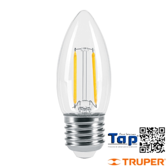 Imagen de LAMP LED T VELA 3 W C FILAMENTO LUZ CALIDA BLISTER