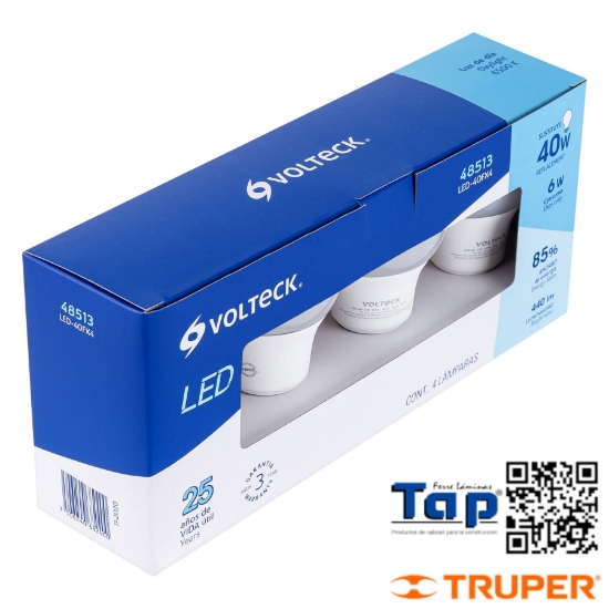 Imagen de LAMP LED A19  6 W LUZ DIA CAJA VOLTECK PACK 4 B