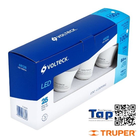 Imagen de LAMP LED A19 14 W LUZ DIA CAJA VOLTECK PACK 4 B