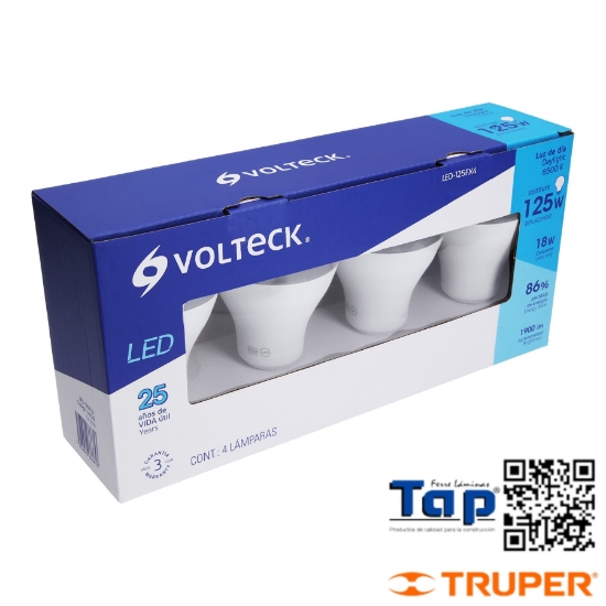Imagen de LAMP LED A19 18 W LUZ DIA CAJA VOLTECK PACK 4