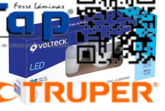 Imagen de LAMP LED G45 3 W LUZ DIA CAJA VOLTECK PACK 4 B