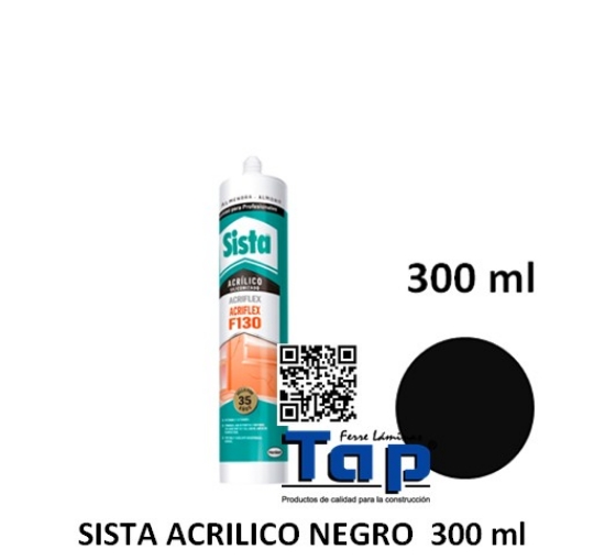 Imagen de SISTA ACRILICO NEGRO  300 ml