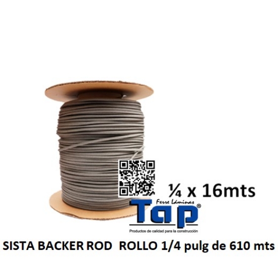 Imagen de SISTA BACKER ROD  ROLLO 1/4 pulg de 610 mts