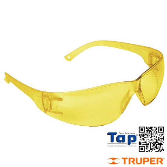 Imagen de LENTE SEGURIDAD AMBAR TRUPER SAFE